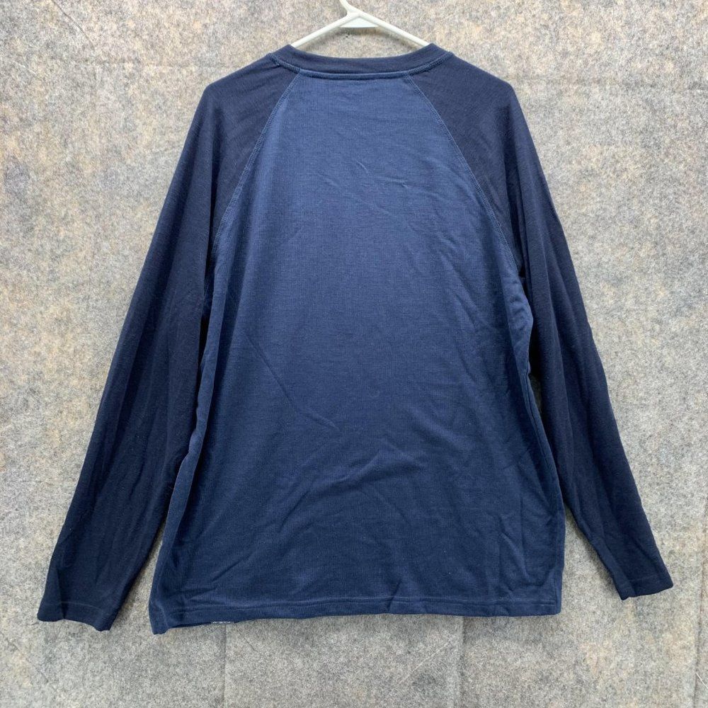 Eddie Bauer Shirt Men's Large Adult Blue Tee Outdoors Polyester Logo - Picture 8 of 12
